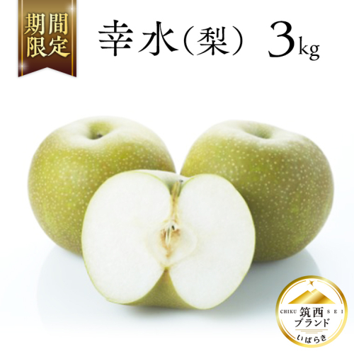【 JA 北つくば 】 筑西ブランド 認証品 幸水 ( 梨 ) 3kg 2025年産 先行予約 梨 果物 フルーツ なし ナシ 和梨 くだもの デザート 茨城 [AE053ci] 2137800 - 茨城県筑西市