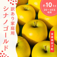 【訳あり】青森りんご田子の家庭用シナノゴールド 約10kg （1月出荷）