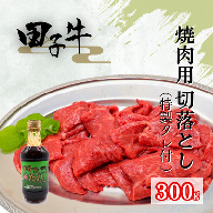 田子牛焼肉用切落とし300g （特製タレ付 ）