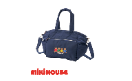 T108 ミキハウス ミキハウスベア マザーバッグ【mikihouse マザーズバッグ かばん レディース バッグ マザー ボストンバッグ 紺 20L ショルダー トート ナイロン 出産 大阪府 八尾】