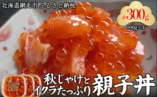 秋じゃけとイクラたっぷり親子丼100g×3 ABC036 2139201 - 北海道網走市