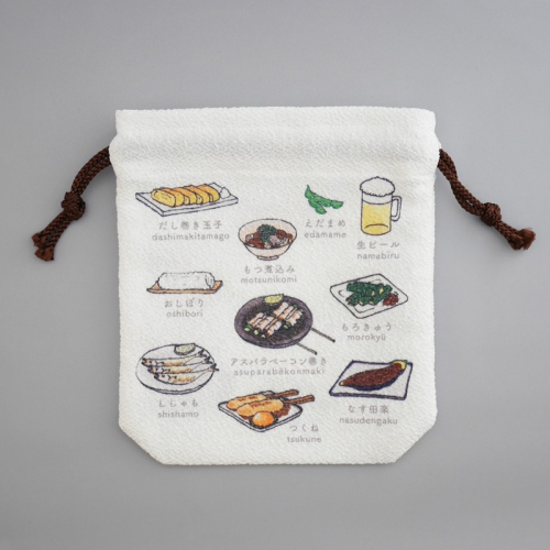 丹後ちりめん　にほんご巾着「izakaya（居酒屋）」 サイズ：約13.5cm×17.5cm
 2140496 - 京都府京丹後市