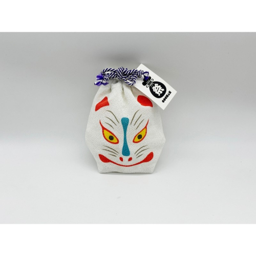 丹後ちりめん 祭巾着（きつね） サイズ：約17cm×13cm 2140503 - 京都府京丹後市