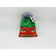 丹後ちりめん 祭巾着（ししまい） サイズ：約17cm×13cm