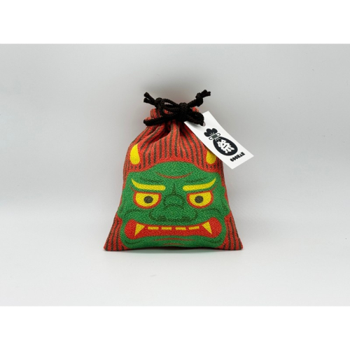 丹後ちりめん 祭巾着（おに） サイズ：約17cm×13cm 2140506 - 京都府京丹後市