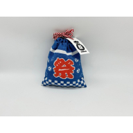 丹後ちりめん 祭巾着（はっぴ） サイズ：約17cm×13cm