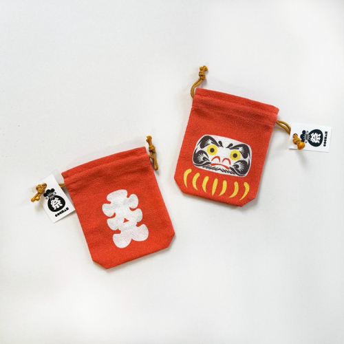 丹後ちりめん 祭巾着（だるま） サイズ：約17cm×13cm 2140511 - 京都府京丹後市