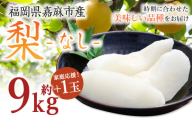 【家庭応援】 梨 9.0kg+1玉 【2025年8月上旬-12月上旬発送予定】 ナシ フルーツ くだもの 福岡県 嘉麻市