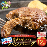 北海道産ありがとうハンバーグ(90g×12)