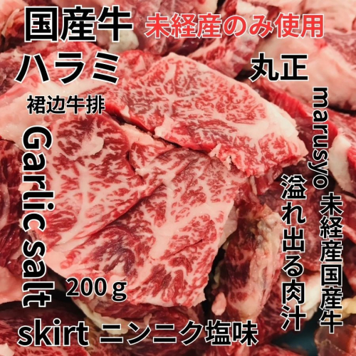 【食肉総合卸 丸正】未経産国産牛ハラミ　ニンニク塩味200ｇ［153M05］ 2141441 - 愛知県小牧市