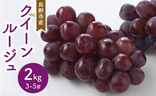クイーンルージュ 2kg 3-5房 長野市産 フルーツ 果物 ぶどう ※配送不可:沖縄、離島 2141448 - 長野県長野市