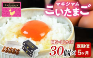 【TVで話題沸騰！】5か月定期便！とにかく黄身が濃いたまご「マキシマムこいたまご」30個入り F21C-185