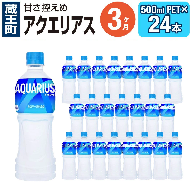 【3か月連続お届け】アクエリアス　500ml PET×24本　【04301-0040】