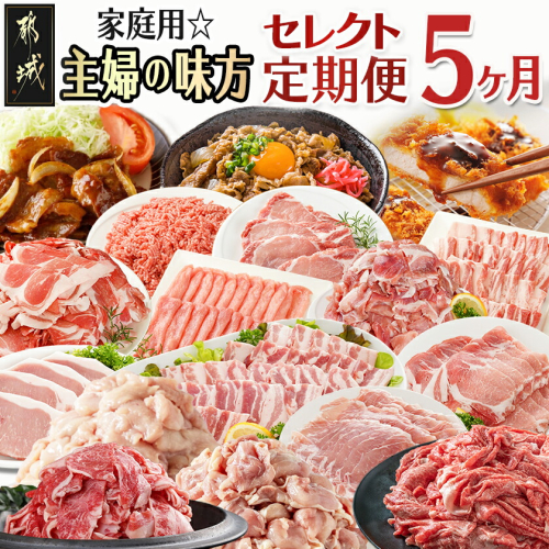 【セレクト定期便】家庭用☆主婦の味方～定期便(5ヶ月)≪2026年お届け≫_T76-MY01 2142624 - 宮崎県都城市
