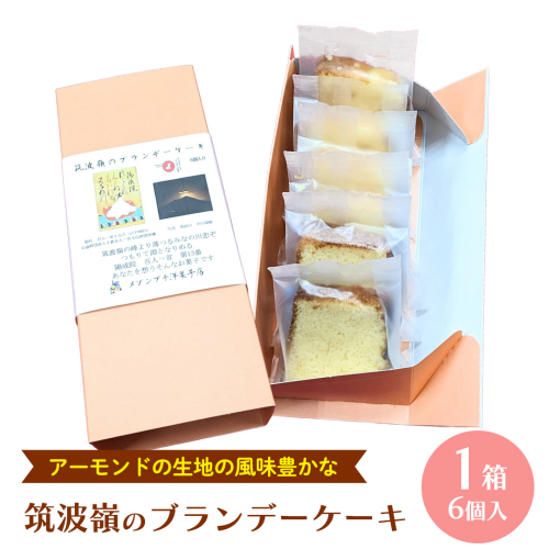 筑波嶺 の ブランデー ケーキ 1箱(6個入) ブランデーケーキ お菓子 おかし 菓子 銘菓 焼き菓子 [AT008ci] 2142942 - 茨城県筑西市