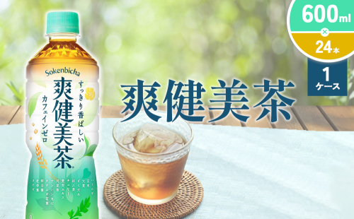 爽健美茶 600ml PET【コカ・コーラ】ペットボトル 1ケース(24本)  セット お茶 カフェインゼロ ノンカフェイン ハトムギ ブレンド茶 宮崎県 えびの市 送料無料 2143946 - 宮崎県えびの市