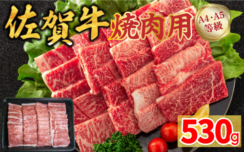 FM055_佐賀牛焼肉用(モモウデ)530g 2146716 - 佐賀県みやき町