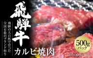 飛騨牛 カルビ焼肉 500g 冷凍真空パック 飛騨高山ミート | 肉 お肉 焼肉 焼き肉 やきにく 黒毛和牛 和牛 人気 おすすめ 牛肉 ギフト お取り寄せ [MZ037]