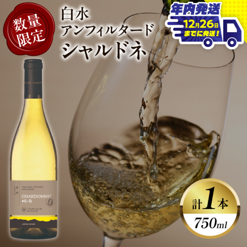 ＼年内発送!!／【数量限定】白水アンフィルタードシャルドネ(計1本) 酒 飲料 アルコール 国産_T014-028-N 2151799 - 宮崎県都農町