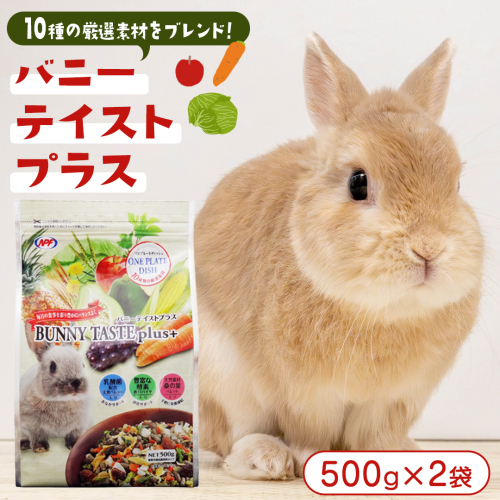バニー テイストプラス 500g × 2袋 バニー うさぎ 小動物用フード ペットフード おやつ 乳酸菌配合 [BU031sa] 2151865 - 茨城県桜川市