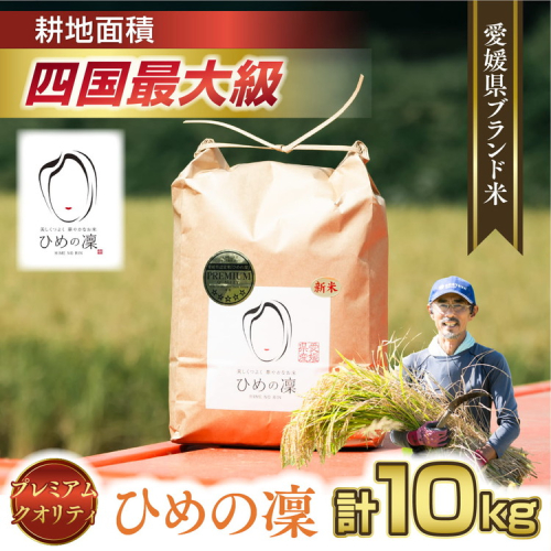【R7年産】【愛媛県ブランド】ひめの凜 10kg（プレミアムクオリティ） ｜ お米 お米不足 お米品薄 おいしい お米 事業者支援 送料無料 白米 精米 国産 限定 ごはん ご飯 白飯 ゴハン 愛媛県産 鬼北町 ※2025年11月上旬より順次発送予定 2151939 - 愛媛県鬼北町
