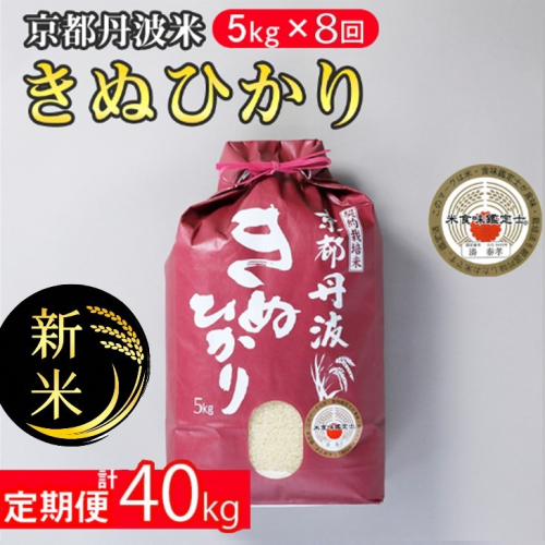 【定期便】予約 令和7年産 新米 京都丹波米 きぬひかり5kg×8回 計40kg● 8回定期便 米 白米 5kg 8ヶ月※精米したてをお届け 米・食味鑑定士厳選 キヌヒカリ 京都丹波産 ※北海道・沖縄・離島への配送不可 ※2025年9月中旬以降順次発送(初回分) 2152661 - 京都府亀岡市