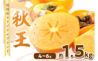 秋王(あきおう) 柿 約1.5kg箱(4-6玉)【011-0067】
