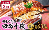 [贈答用][2回定期便]特大 極上国産うなぎ四万十桜 蒲焼き約210g✕3尾|うなぎ 鰻 蒲焼き 定期便 国産 四万十鰻 白焼き 調理済み タレ付き 山椒付き 頒布会 ギフト(お歳暮/お正月)高級 お取り寄せ グルメ 食べ比べ 冷凍