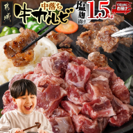 牛中落ちカルビ 塩麹タレ漬け1.5kg≪みやこんじょ特急便≫_12-3308-Q