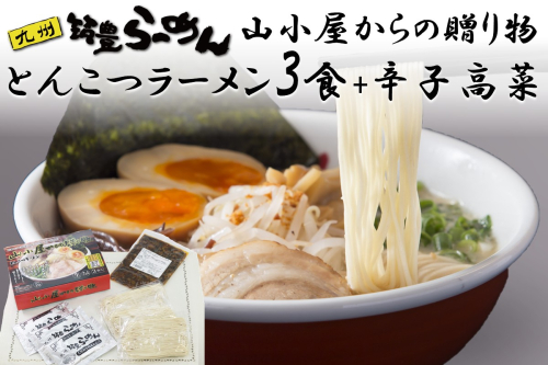 山小屋からの贈り物(とんこつラーメン3食)＋辛子高菜セット【A-842】 2154129 - 福岡県飯塚市