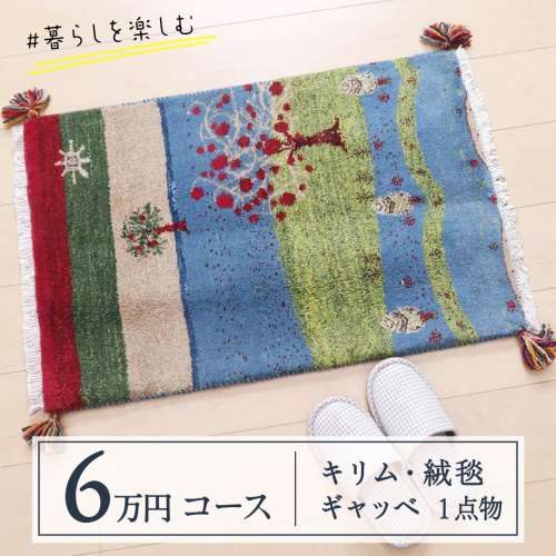 【6万円コース】キリム・絨毯・ギャッベ　豊富なカタログから自由に選べる！ 【各 限定1点 】  キリム 絨毯 ギャッベ ラグ 手織り 最高級 天然 玄関 じゅうたん カーペット [BP265-NT] 2154860 - 茨城県つくばみらい市