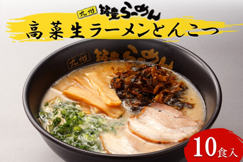 高菜生ラーメンとんこつ10食セット【A5-505】 2155034 - 福岡県飯塚市