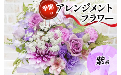 季節のアレンジメントフラワー紫系｜紫系 [0211] 2155426 - 大阪府交野市