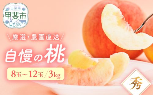 【先行予約2025年/令和7年発送分】桃　3kg　中箱　[山梨 桃 先行予約] 2158516 - 山梨県甲斐市