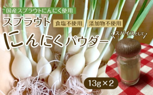 スプラウトにんにくパウダー13g×2 　国産スプラウトにんにく使用 2158613 - 宮城県角田市
