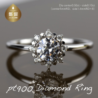 pt900ダイヤモンドリング 0.50ct+0.10ct(RP-MR-1202)ダイヤ ダイヤモンド プラチナ リング 指輪 ジュエリー アクセサリー ギフト プレゼント 鑑別書付 保証書付
