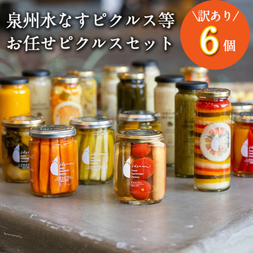 【圧倒的企業努力】泉州水なすピクルス等おまかせ 6本セット 訳あり いずみピクルス NSW＜スピード発送＞ 010B1749 2159559 - 大阪府泉佐野市