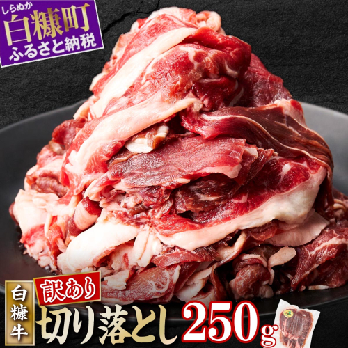 ※賞味期限2025年7月22日【訳あり】白糠牛 切り落とし【250g（250g×1） 】 2160095 - 北海道白糠町