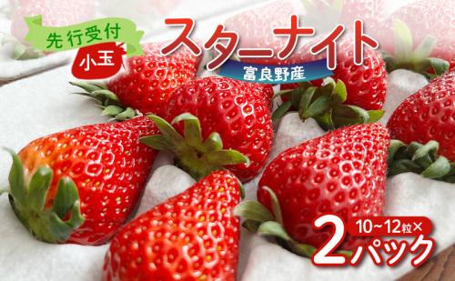 【2026年先行予約】 富良野産 いちご スターナイト 小玉 10～12粒×2パック　［ フルーツ 果物 新鮮 贈り物 ギフト フルーツ 生いちご イチゴ 苺 大粒 甘い 道産 北海道 富良野 ］ 2160259 - 北海道富良野市