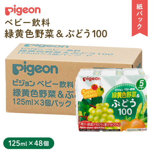 【 ピジョン 】 緑黄色野菜 & ぶどう 100 125ml × 48個 紙パック飲料 赤ちゃん 赤ちゃん用品 ベビー ベビー用品 ベビーグッズ 乳児 ベビー飲料 飲料 紙パック 野菜 ぶどう ジュース お出かけ 飲み物 セット 水分補給 お水 あかちゃん キッズ [BD219-NT]
 2160873 - 茨城県つくばみらい市