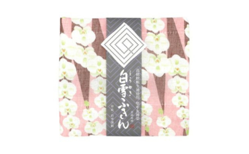 白雪友禅ふきん 胡蝶蘭2枚セット（ピンク・ブルー） ふきん 布巾 台拭き キッチンクロス 友禅染め 蚊帳生地 吸湿 保湿 ふんわり ハンカチ タオル おしぼり 返礼品 寄付 お絞り 食器拭き 贈り物 ギフト プレゼント なら 奈良県 奈良市 3-005