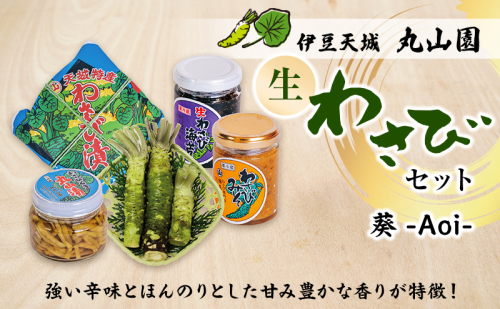 伊豆天城 丸山園 わさびセット 葵 セット 詰め合わせ わさび 山葵 ワサビ 生わさび おつまみ つまみ みそ 味噌 漬け物 漬物 2161451 - 静岡県河津町