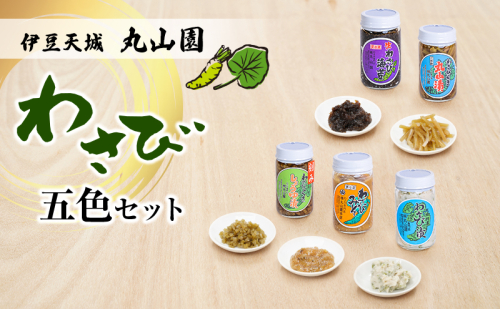 伊豆天城 丸山園 わさび五色セット セット 詰め合わせ わさび 山葵 ワサビ 生わさび おつまみ つまみ みそ 味噌 漬け物 漬物 2161454 - 静岡県河津町