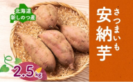 【オンライン決済限定】野菜 新しのつ産 さつまいも（安納芋2.5kg） サツマイモ 芋 イモ 甘い 北海道