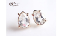 Degodd デゴッド　ホワイトトパーズ　ドロップピアス  天然石ピアス ピアス　普段使い　小振りピアス　天然石アクセサリー　アクセサリー　レディースアクセサリー　ジュエリー　ニッケルフリー　おしゃれ　ギフト　プレゼント[№5346-1374]