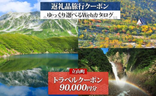 富山県 立山町 旅行クーポン 90,000 円分 キャンプ 体験 登山 観光 旅行 ホテル 旅館 老舗 高級 トラベル チケット 家族 カップル 宿泊 予約 おすすめ 父の日 母の日 旅行券 宿泊券 F6T-787 2161784 - 富山県立山町