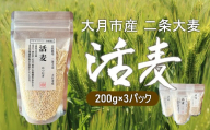 自然栽培 二条大麦 「活麦」 大月産 200g×3パック