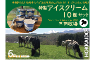 【6ヵ月定期便】アイス 三田牧場 特製 アイスクリーム 10個 セット ミルク チョコレート いちごみるく ラムレーズン 抹茶 お菓子