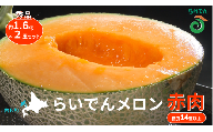 2025年 8月 出荷 先行予約 メロン 北海道 共和町産 らいでんメロン 赤肉 2玉 セット