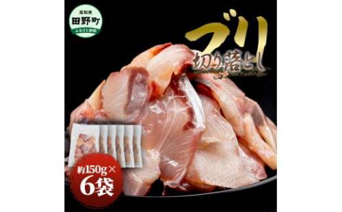 ぶり 切り落とし 約900g （約150g×6パック） ブリ 鰤 切り身 魚 魚介 パック 高知県産 国産 冷凍配送 おかず お弁当 料理 刺身 ぶりしゃぶ 照り焼き 刺身 刺し身 便利 たっぷり 美味しい おいしい 2163017 - 高知県田野町